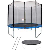 TRAMPOLINE Trampoline MAXI ECO Ø 300 cm Bleu - Filet, Echelle TRAMPOLINE Trampoline MAXI ECO Ø 300 cm Bleu - Filet, Echelle