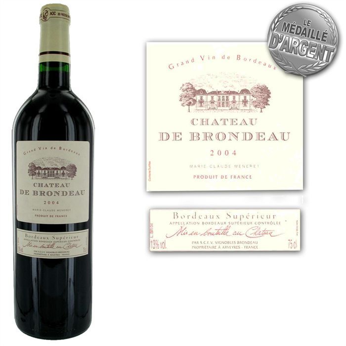 Château de Brondeau 2004   Achat / Vente VIN ROUGE Château de