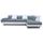 SCOOP Canapé d'angle droit 4 places - Simili gris