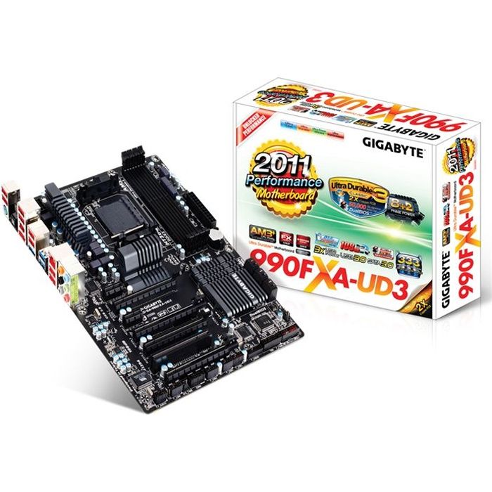 Gigabyte 990FXA UD3   Carte mère socket AMD AM3+   Chipset AMD 990X