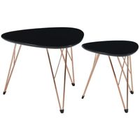 TABLE GIGOGNE SIXTIES 2 tables basses gigognes vintage - MDF noi TABLE GIGOGNE SIXTIES 2 tables basses gigognes vintage - MDF noi