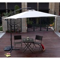 PARASOL FINLANDEK Parasol excentré en aluminium 3m taupe PARASOL FINLANDEK Parasol excentré en aluminium 3m taupe
