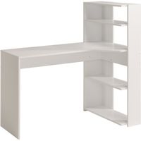 BUREAU JUNE Bureau d'angle contemporain décor blanc - L 1 BUREAU JUNE Bureau d'angle contemporain décor blanc - L 1