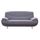 SPACIO Canapé droit fixe 3 places - Tissu - Gris p