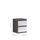 FINLANDEK Chevet NATTI contemporain gris et blanc