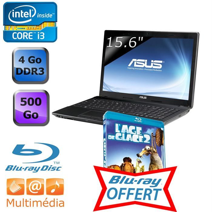 ORDINATEUR PORTABLE Asus X54HR SX126V+BluRay LAge de Glace 2 Offert 