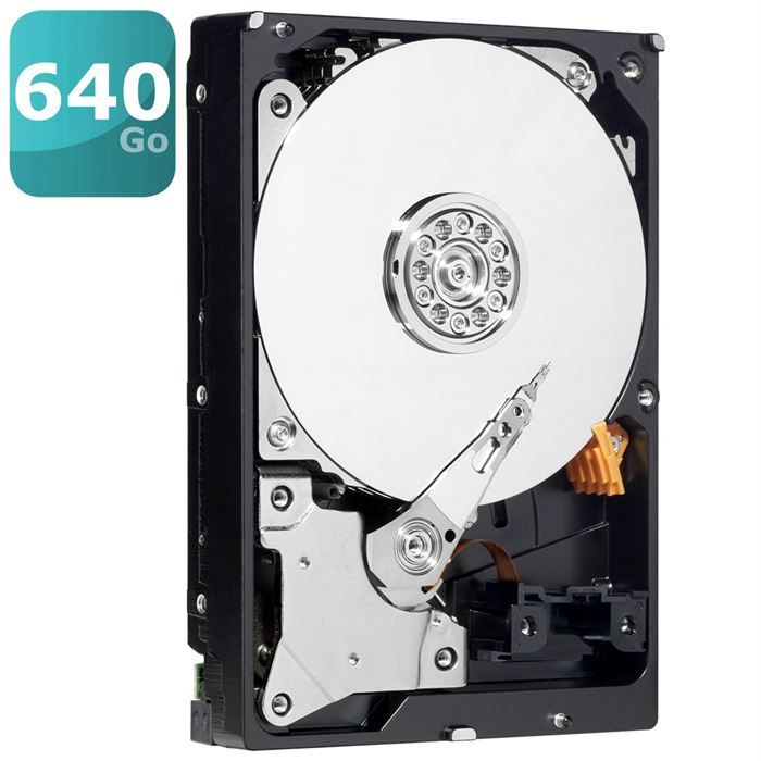 Disque dur 640 Go   5400 trs/min   Interface SATA II 3Gb/s   Buffer 8