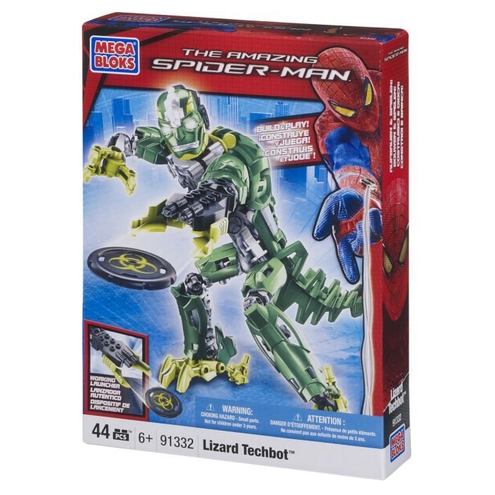 Megabloks   Spiderman 4 Techbots Lizard 91332   Figurine à construire