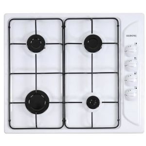 OCEANIC OCEACTG4EW Table de cuisson gaz - 4 foyers - 7,05kW - L58xP50cm- Revêtement email - Blanc OCEANIC OCEACTG4EW Table de cuisson gaz - 4 foyers - 7,05kW - L58xP50cm- Revêtement email - Blanc