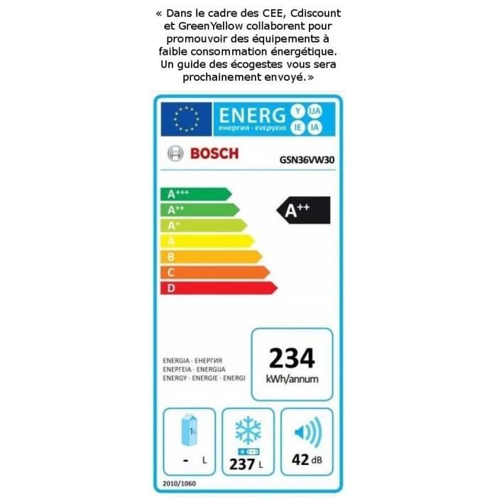  GSN36VW30 - Congélateur armoire - 237L -3