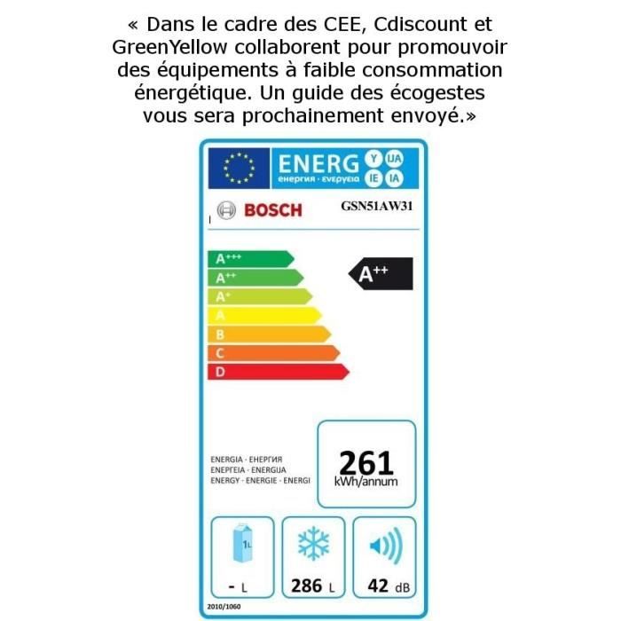  GSN51AW31 - Congélateur armoire - 286L -2