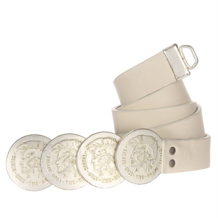 DIESEL Ceinture Femme Blanc cassé.   Achat / Vente CEINTURE DIESEL