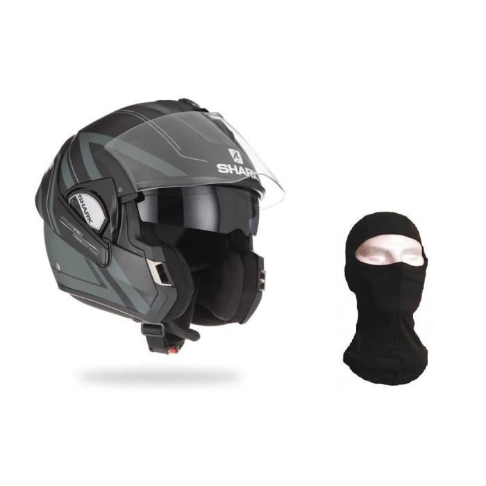 Shark Casque Moto Modulable Evoline S3 Hyrium Cagoule Noir