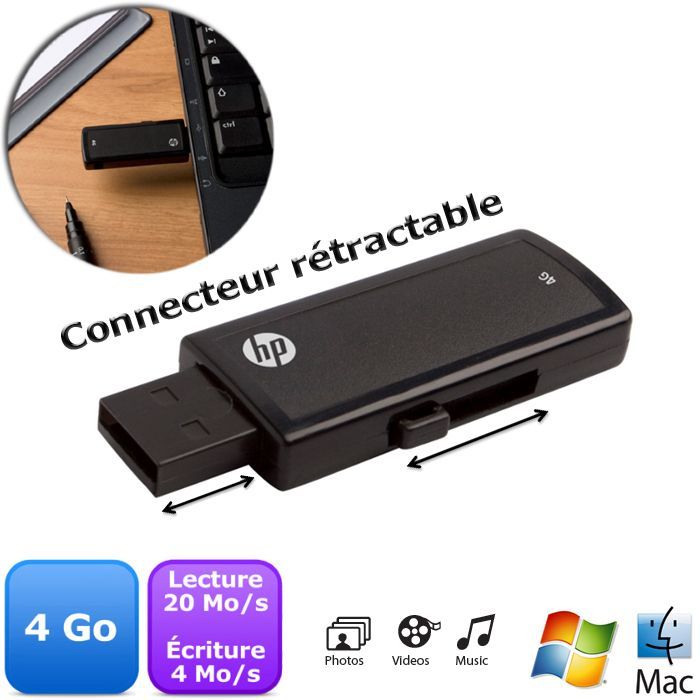 HP v255w Flash Drive 4 Go   Achat / Vente CLE USB HP v255w Flash Drive