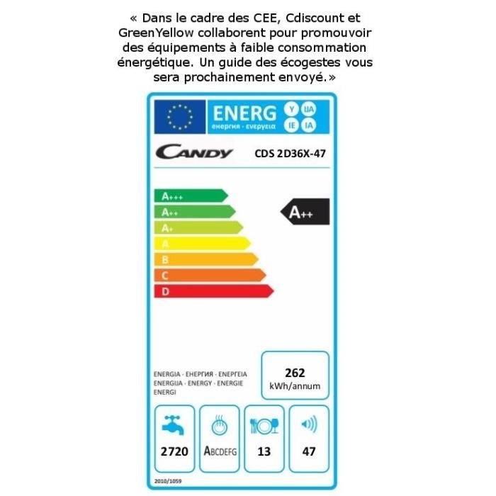  CDS 2D36X-47-Lave vaisselle encastrable bandeau1