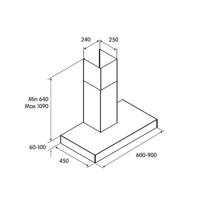  SOFIA IX/A/60 Hotte décorative box - Evacuation2