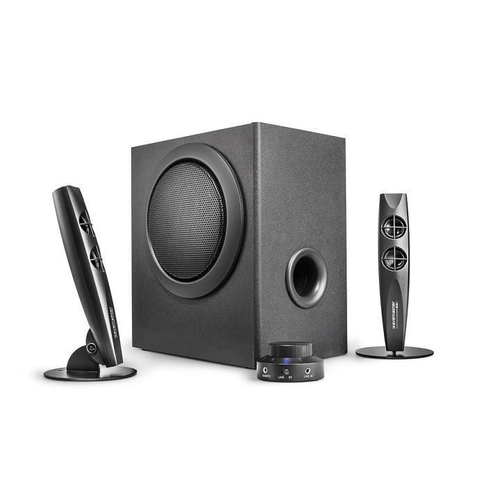 wavemaster système d'enceintes stéréo 2.1 stax bt - 46w - bluetooth