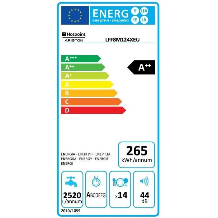 HOTPOINT LFF 8M124 X EU - Lave vaisselle pose1
