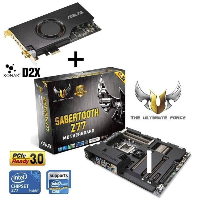 Asus Sabertooth Z77 + Xonar D2X   Achat / Vente PACK COMPOSANT Asus