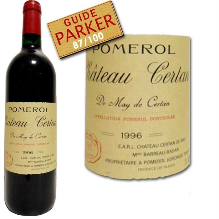 Château Certan de May Pomerol 1996   Achat / Vente VIN ROUGE Château