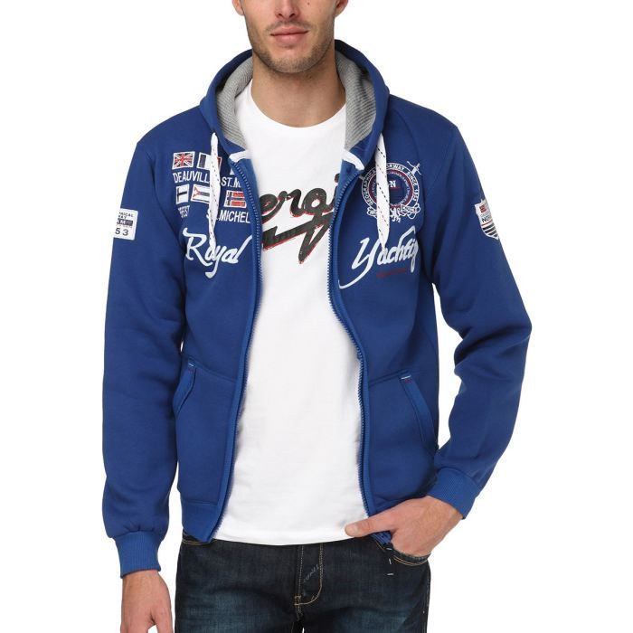 GEOGRAPHICAL NORWAY Sweat Homme Bleu royal Bleu royal   Achat / Vente