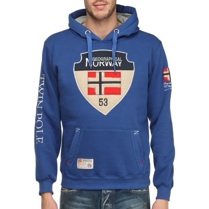 Geographical Norway Sweat Homme Bleu royal   Achat / Vente SWEATSHIRT