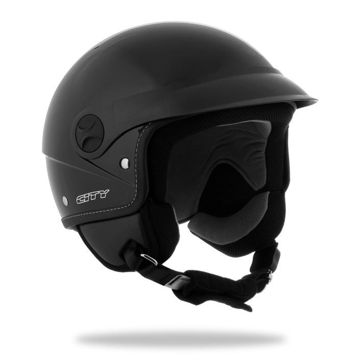 AMX Casque Jet CITY Noir Brillant   Achat / Vente CASQUE AMX Casque